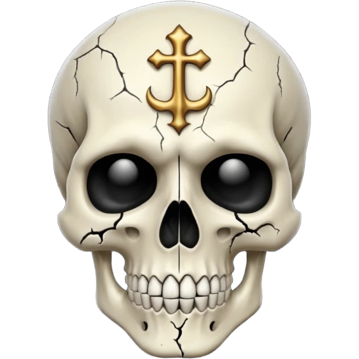 Goth skull emoji