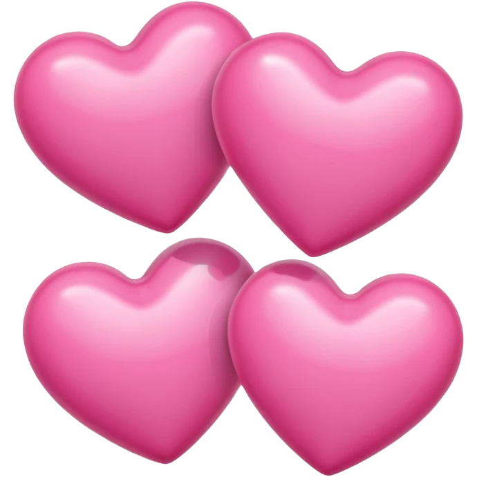 three pink hearts emoji