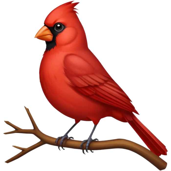 Cardinal bird with pink background emoji