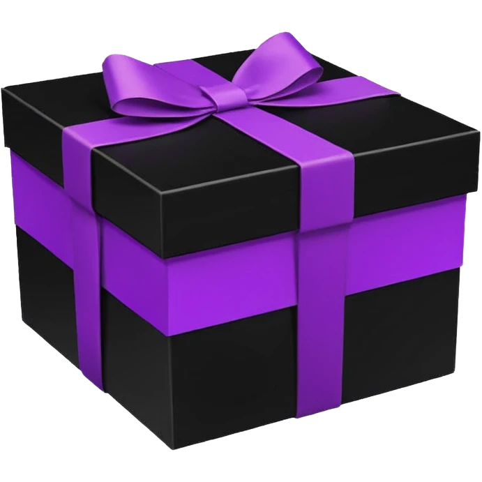 Черная коробка с фиолетовыми светодиодами emoji