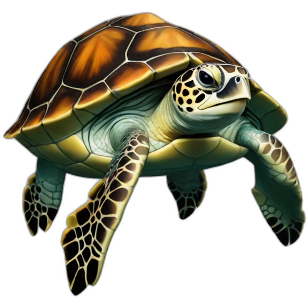 Hawksbill sea turtle emoji