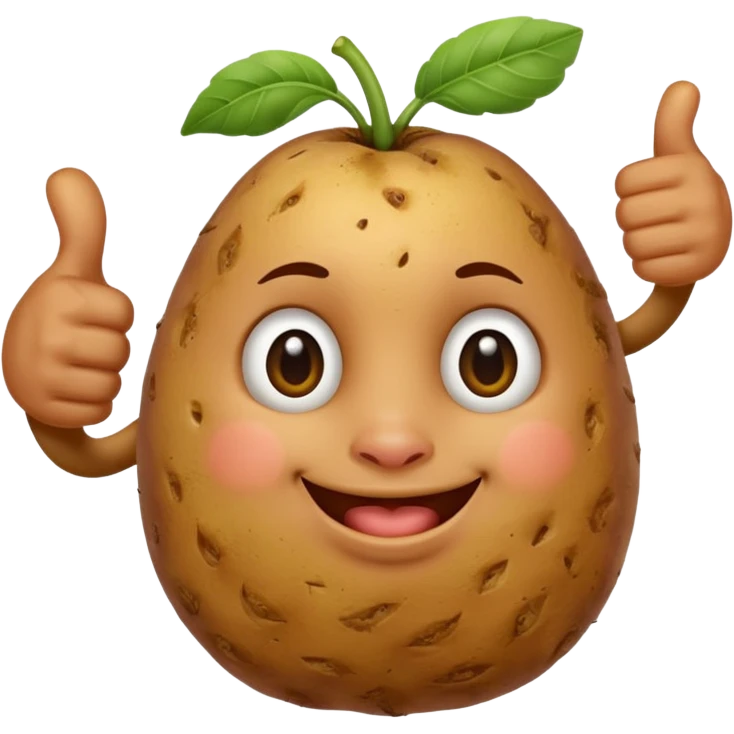 potato with ears that are thumbs up emoji