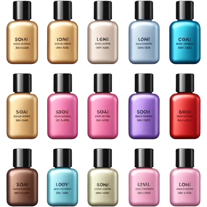 emoji of luxury brand labeled beauty products emoji
