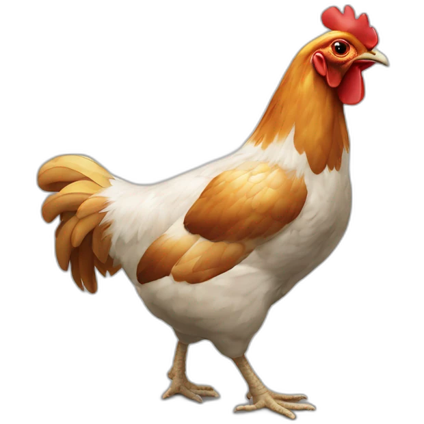 Poulet mange maïs  emoji