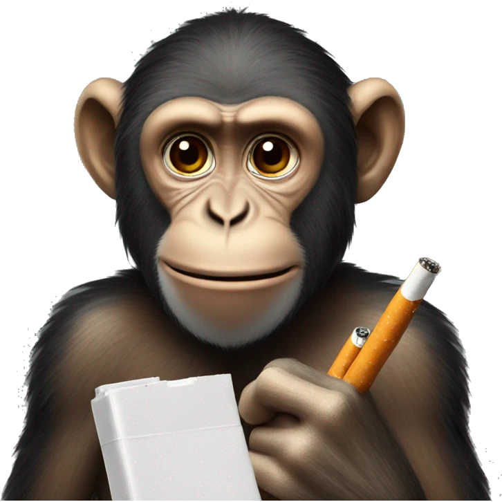 monkey with cigarettes  emoji