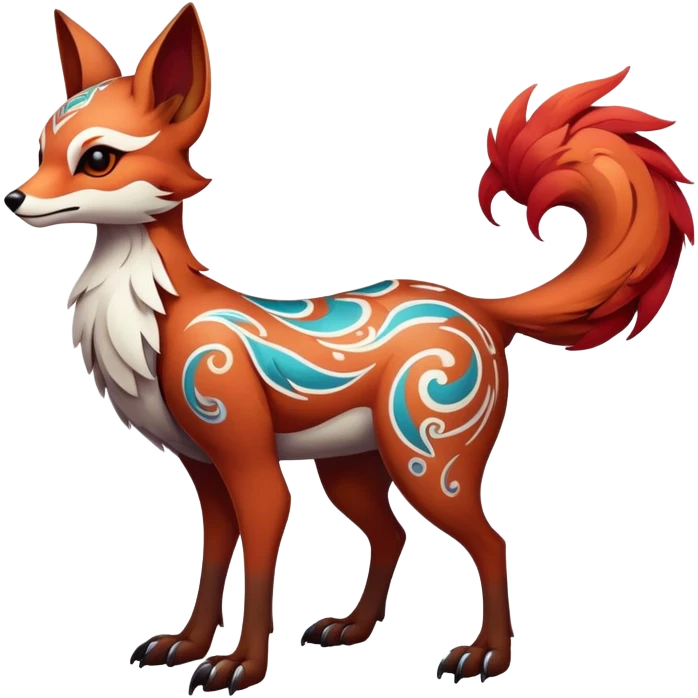 Falvie-fantasy-creature, full body, with markings emoji