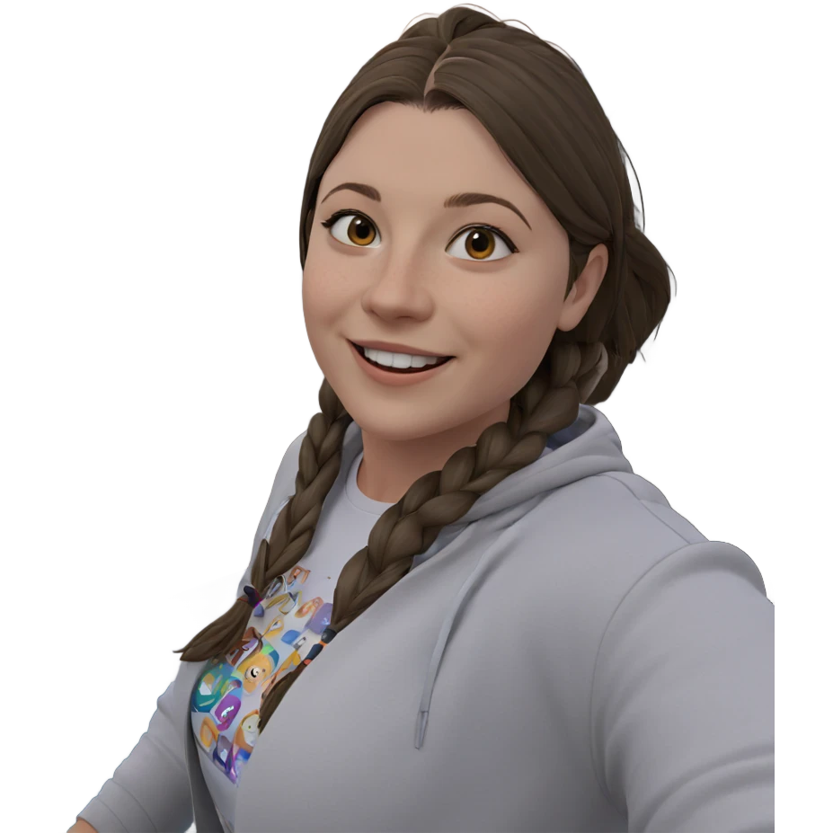 smiling girl by the ocean emoji