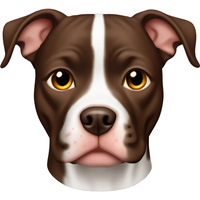 American pitbull dog chocolate color emoji