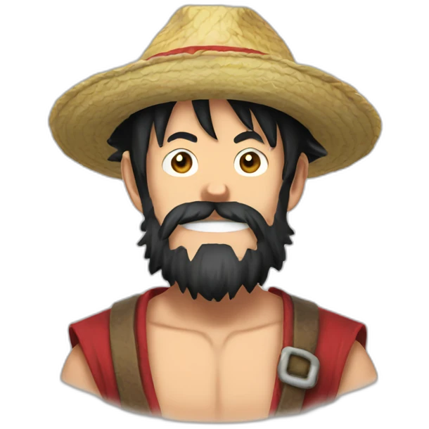 Luffy barbe emoji
