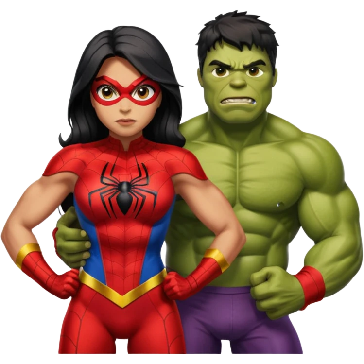 hulk e namoradamulher aranha emoji