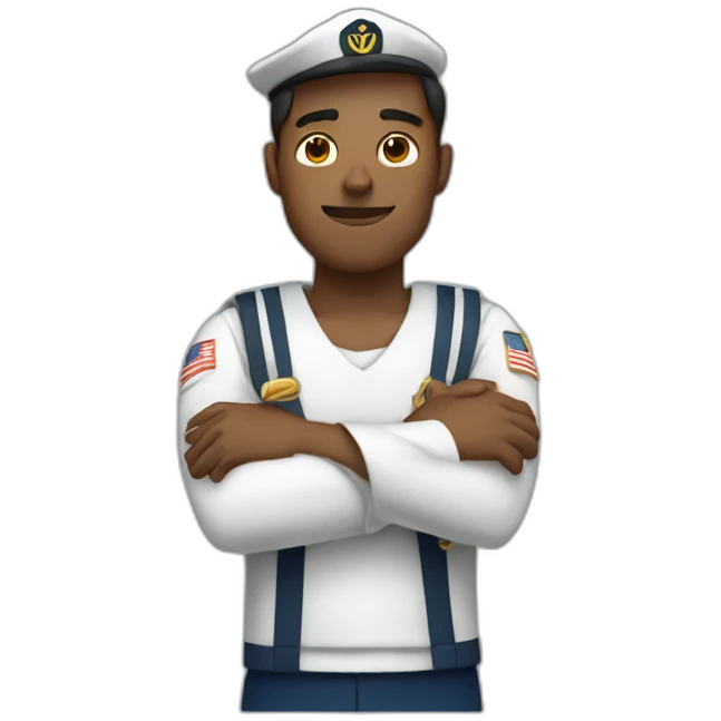 sailor crossing his arms emoji