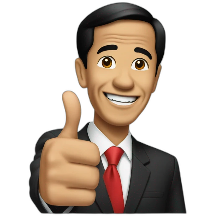 Jokowi thumbs up emoji