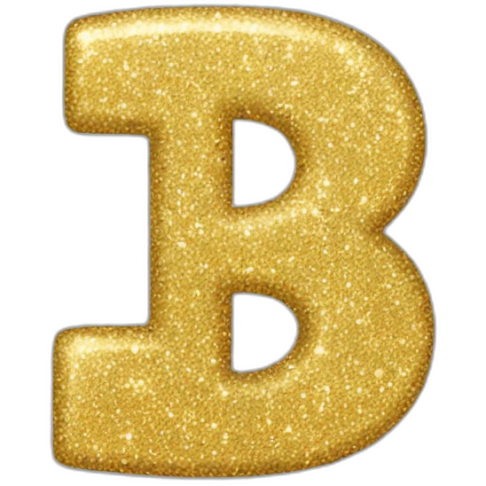 Glitter letter Ë emoji