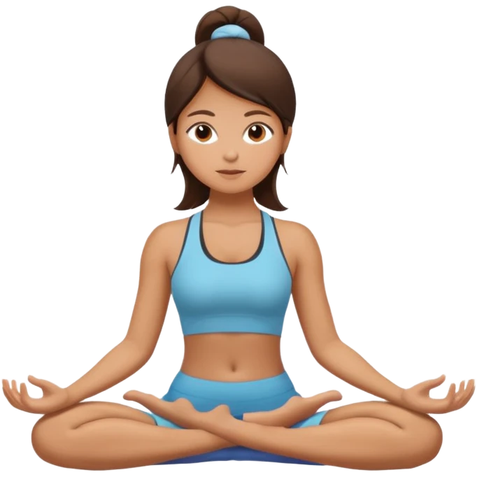 Brunette girl yoga emoji