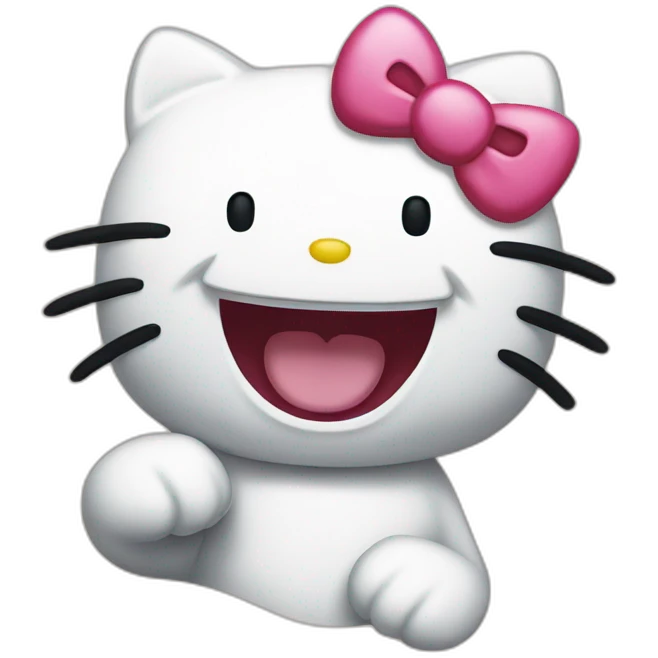 hello kitty laughing emoji