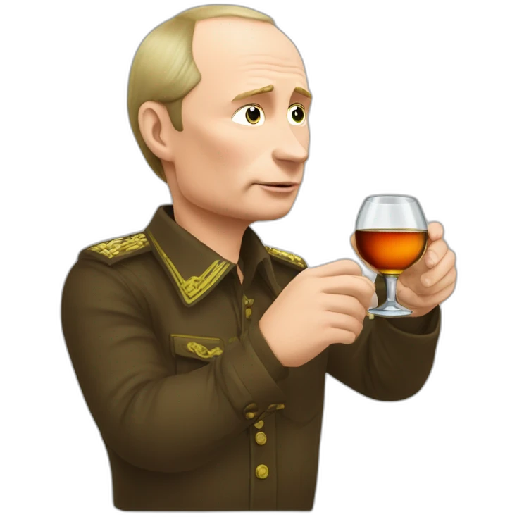 Putin drinking Kizlyar brandy emoji