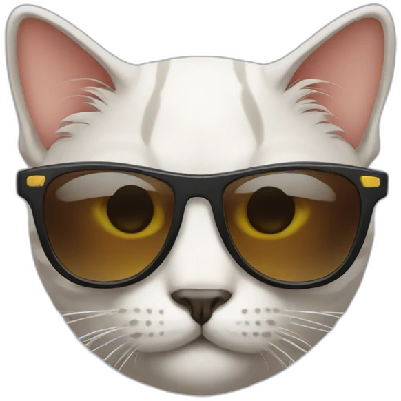 Cat wearing sunglasses emoji
