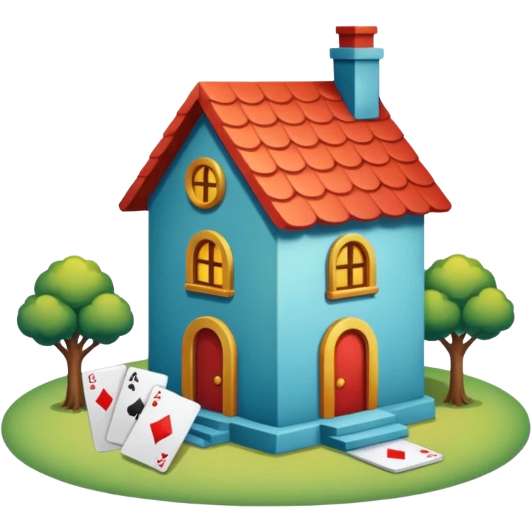 A pack of cards house emoji