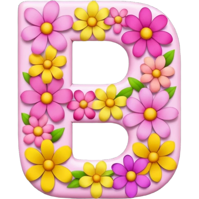 letter made of flowers emoji
