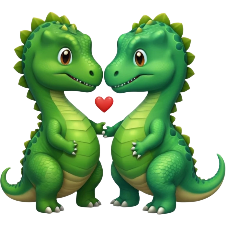 Dinosaur kisses emoji