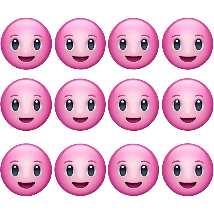 emoji chart in pink, simple and clear emoji