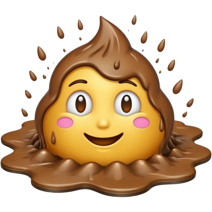 muddy puddle with splashes classic emoji style emoji