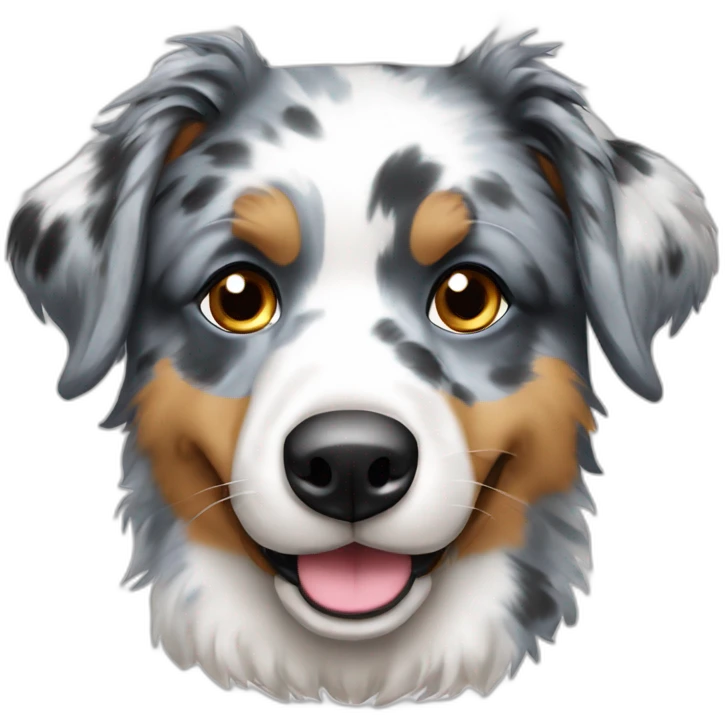 Berger australien bleu merle emoji