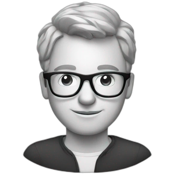 It Nerd, white, male with glasses emoji