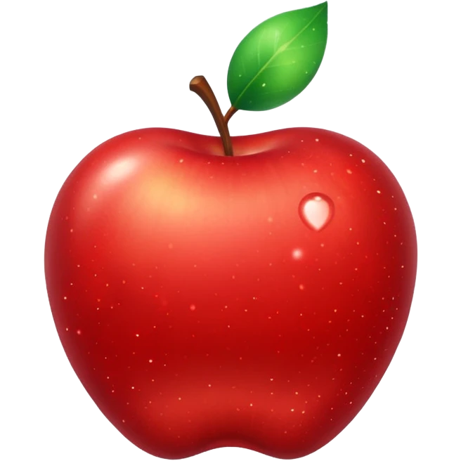 sparkly apple emoji