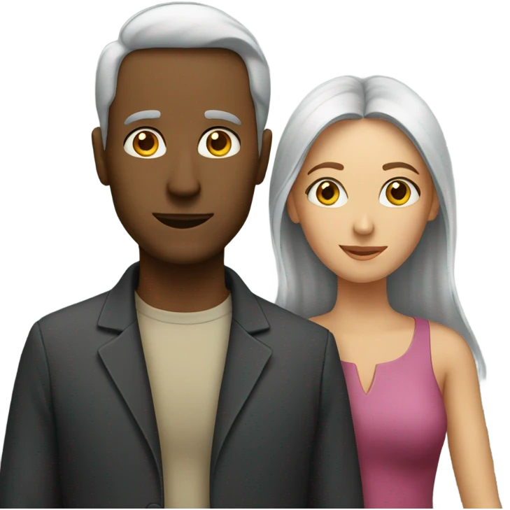 Man behind a female emoji