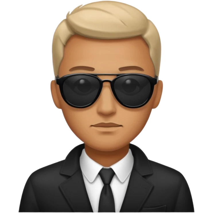 Siyah gözlüklü erkek emojisi  ajan emoji