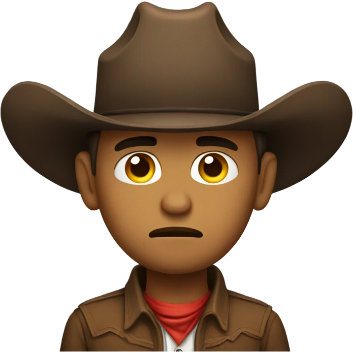 Sad cowboy emoji