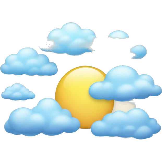 serene sky with fluffy clouds emoji