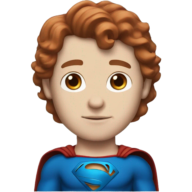 5 foot 9 inches, White superman red and brown hair, blue eyes emoji