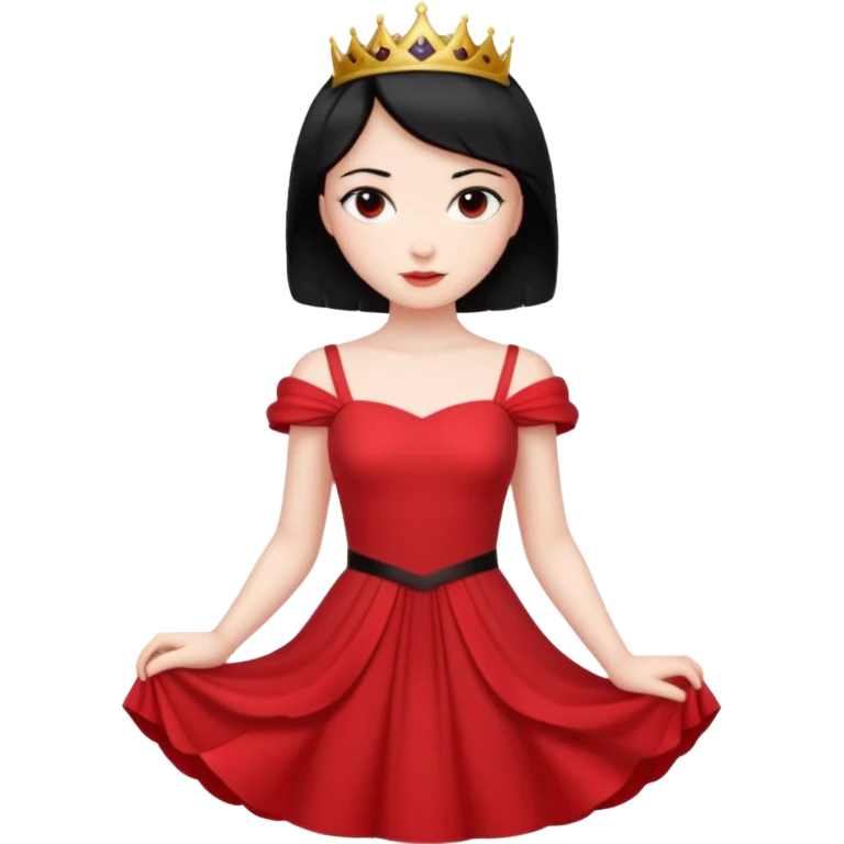 Short hair princess in red emoji
