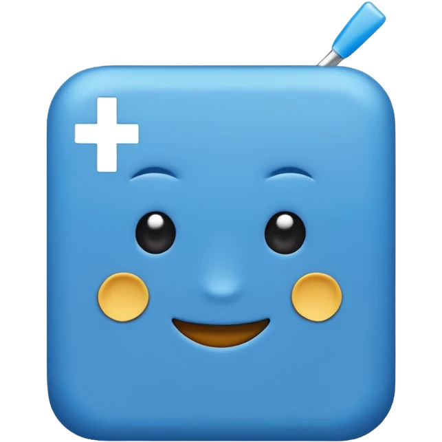 I want to make an Roblox verified emoji with an blue square and checkmark in it emoji