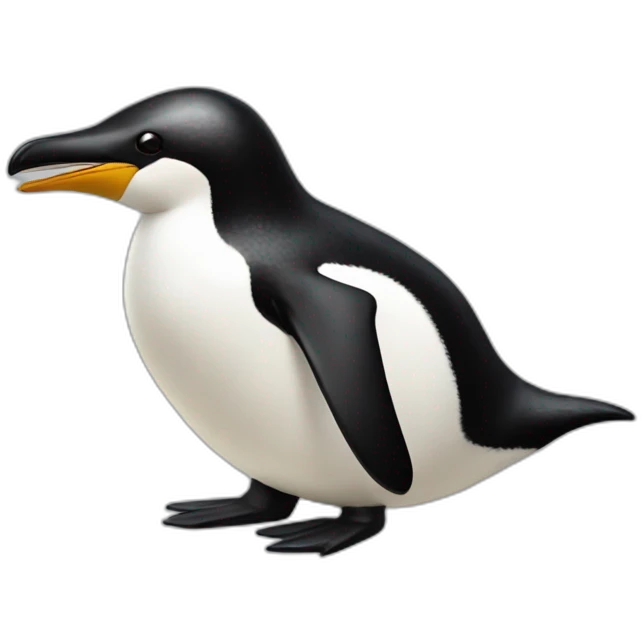 pinguino con cabeza de calabera emoji