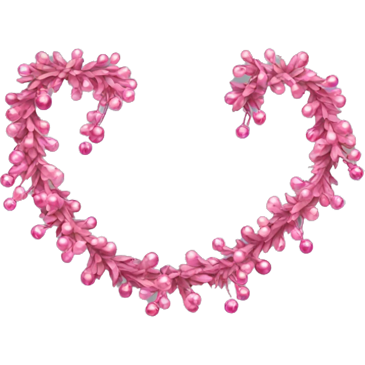 Pink Christmas garland  emoji