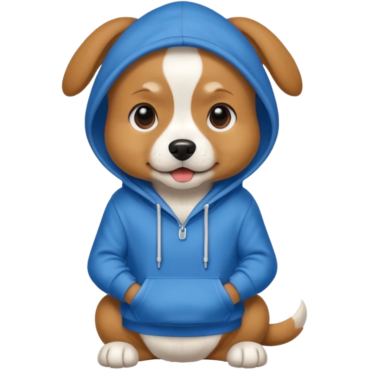 Dog wearing hoodie  emoji