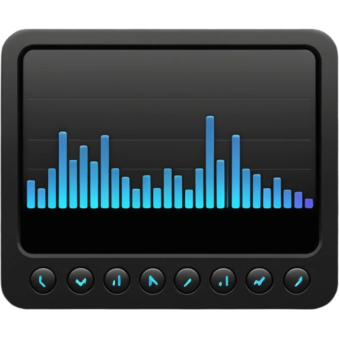 full black audio spectrum, the spectrum is black emoji
