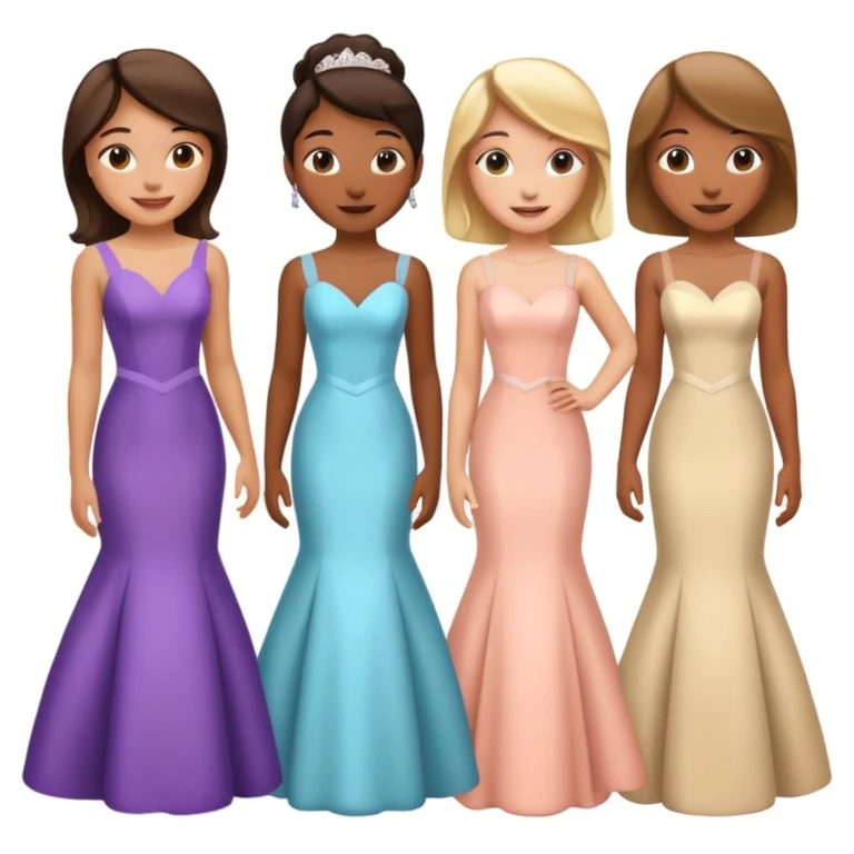 girls in a prom emoji