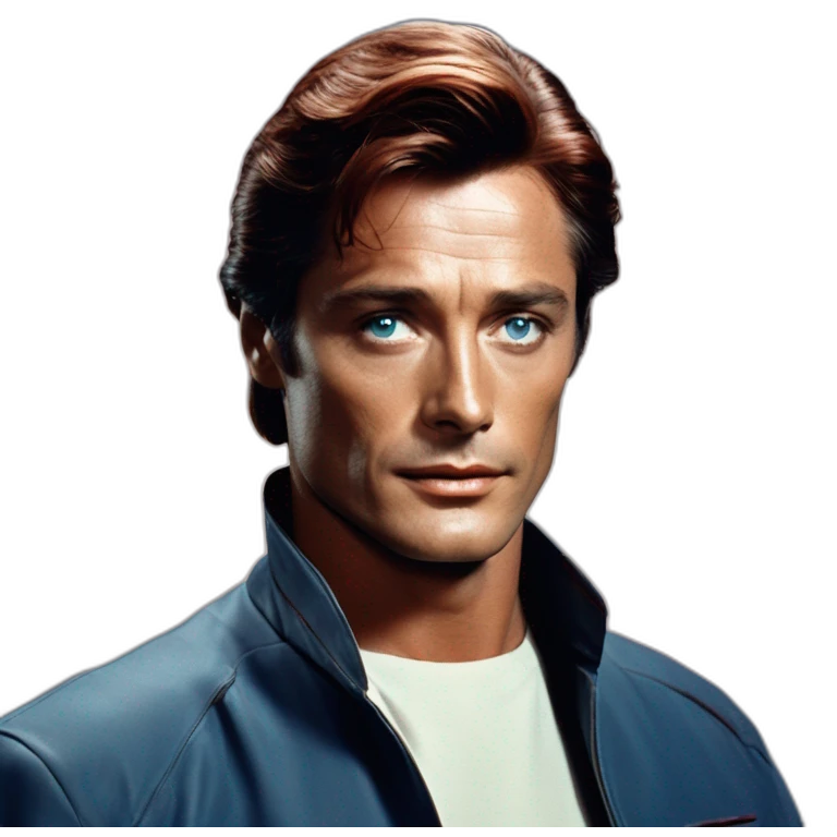 Alain delon blue eyes red hair space explorer emoji