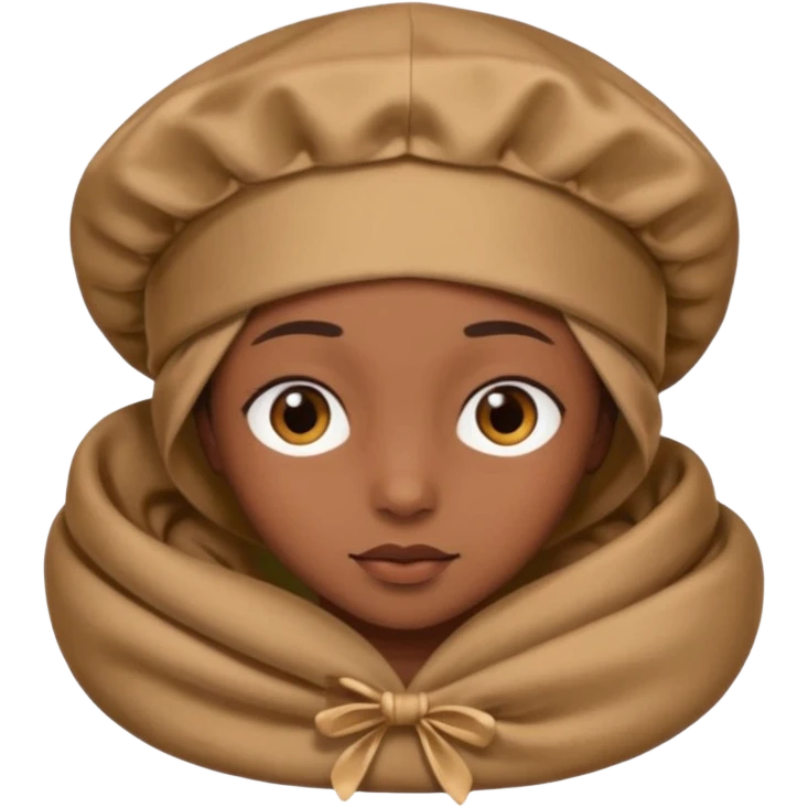  Silk sleep Bonnet emoji brown skin  emoji