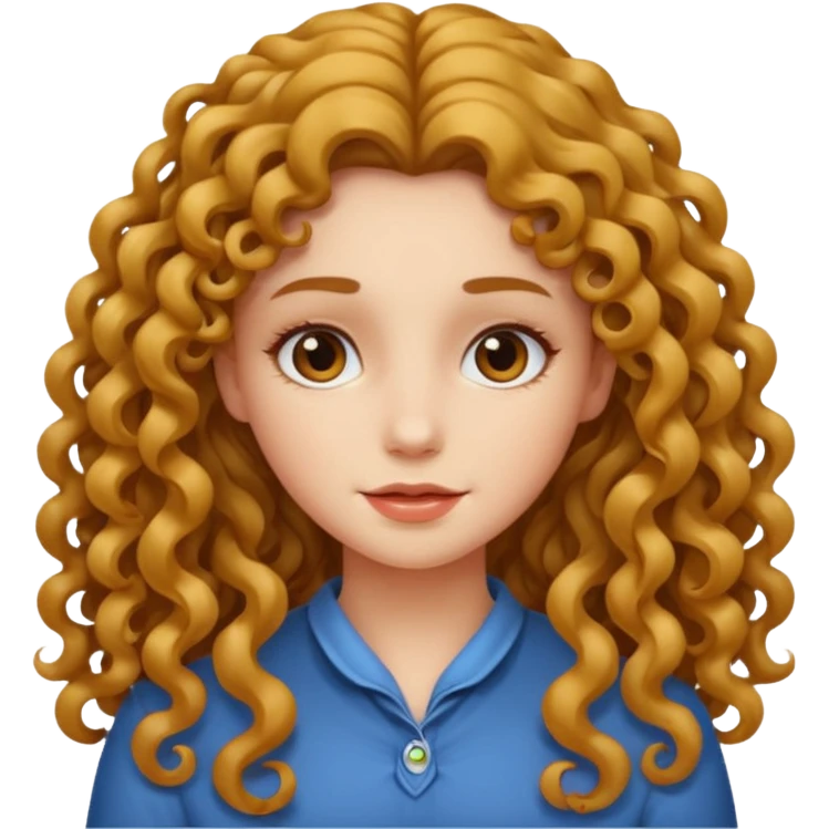 ragazza capelli ricci lunghi  emoji