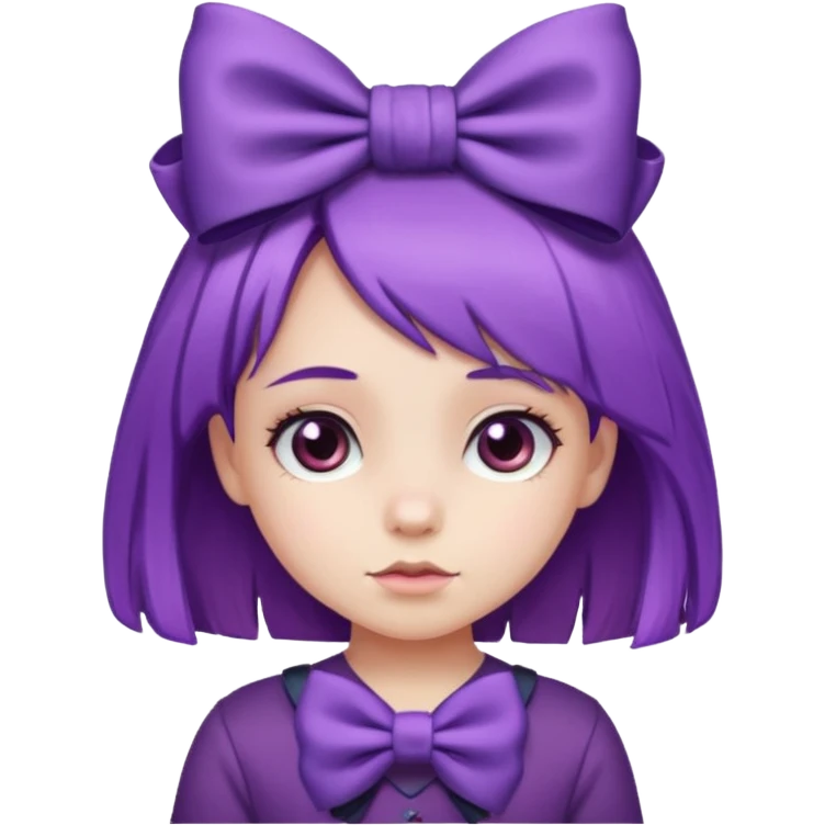 little girl with purple hair emoji