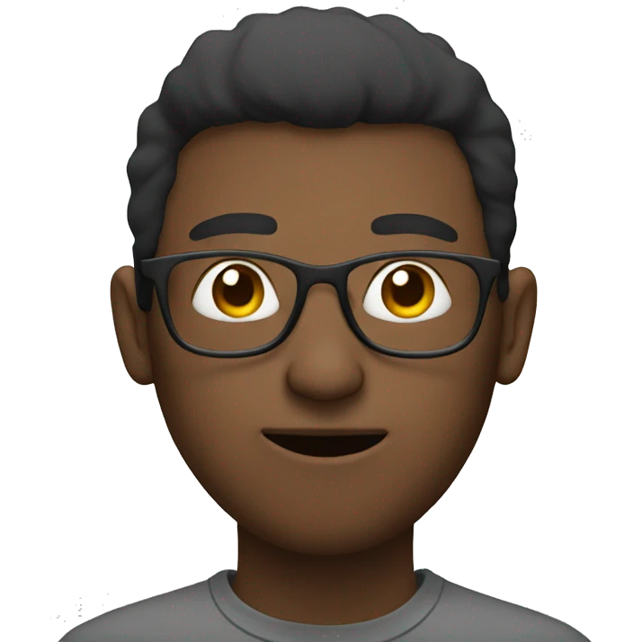 guy with glasses picking nose emoji