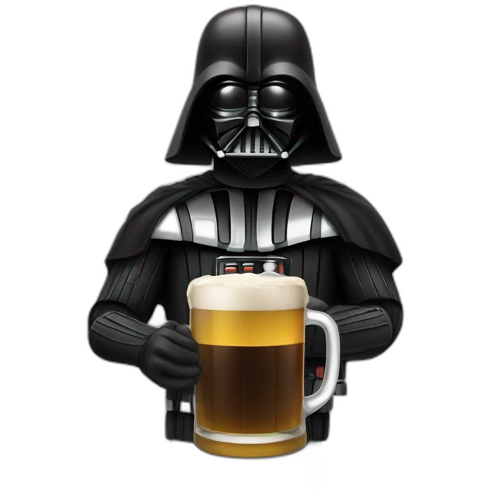 dark vador drinking beer emoji