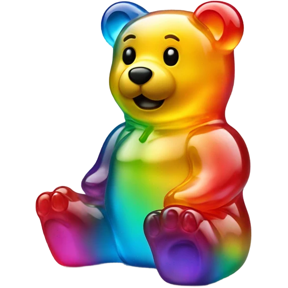 Rainbow gummy bear emoji