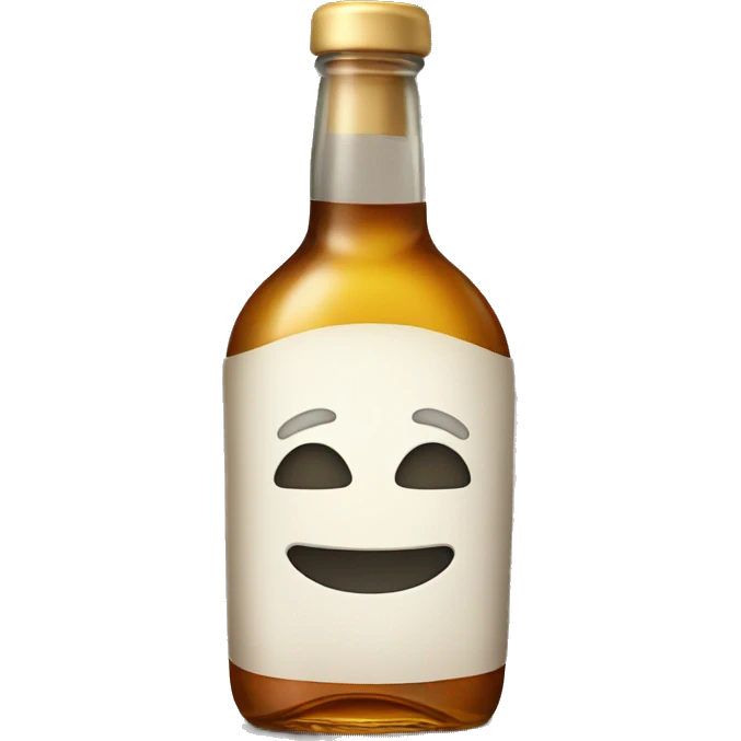 Bottle of alcohol with bow emoji