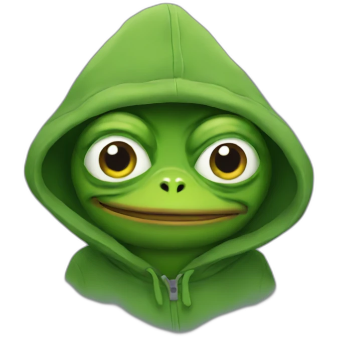 Pepe with hoodie emoji